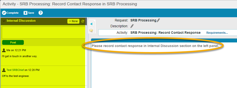 Record Response Task Form Instructions